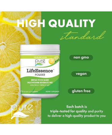 Pure Essence Labs LifeEssence Multivitamin Powder 7.3 oz - Natural Herbal Supplement with Vitamin D3, B12, Biotin for Men and Women - Buy Online on GoSupps.com