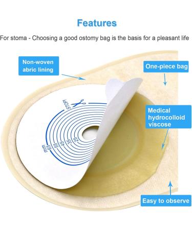 20PCS Ostomy Bags - Drainable, Cut to Fit 20-65MM - Colostomy Bag for Stoma Care - Incontinence Supplies - Buy Online on GoSupps.com