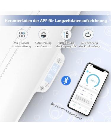 Buy Costway Digital Baby Scale - Bluetooth Multifunctional Scale for Kids & Pets 30kg Capacity Weight & Height Measurement Tara & Holding Function - Buy Online on GoSupps.com