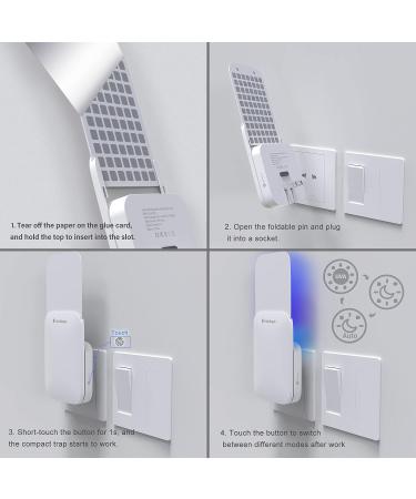 Mosalogic Plug-in Flying Insect Trap - Indoor Mosquito Killer with UV Attractant & Night Light - Gnat, Moth, Fly Catcher for Home & Office (1 Pack, White) - Buy Online on GoSupps.com