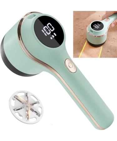 Fabric Shaver 3-Speeds | Rechargeable Lint Remover with 6 Blades & Battery Display - Green Sweater Defuzzer for Clothes & Furniture - Buy Online on GoSupps.com