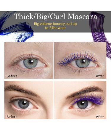 4D Colorful Waterproof Eyelash Mascara - Purple | Hypoallergenic Formula for Curl, Lengthening & Thickening | Perfect Holiday Gift for Beauty Lovers - 1PC - Buy Online on GoSupps.com