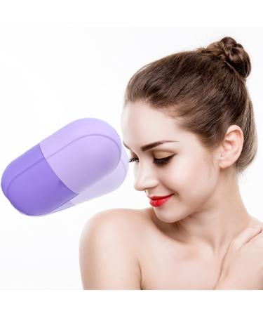 Cryo cup ice cream sundae reusable ice massage cup body muscles pain sprains inflammation freezable scooter ice cream sundae massage device (purple)