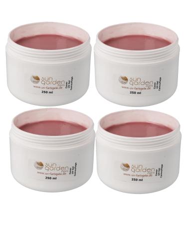 sun garden nails 4 x UV Cover Gel 250ml Builder Gel Builder Gel Nail Gel Nude