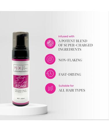 Pink Noire | Hair Styling Foam | 7 fl oz | Mousse for Curly Hair | Perfect for Defining Curly & Wavy Hair - Buy Online on GoSupps.com