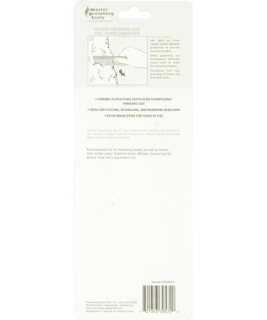 Master Grooming Tools Steel Pet Rainbow Greyhound Comb 7.5-Inch Fine/Coarse - Buy Online on GoSupps.com