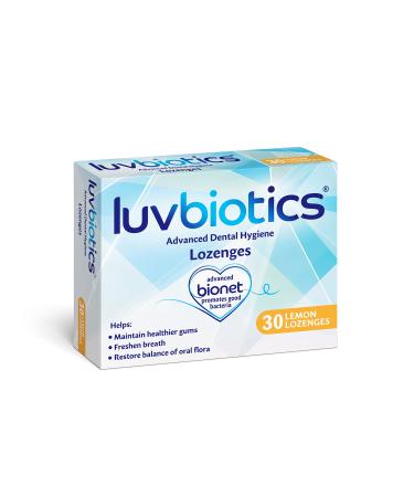 Luvbiotics Advanced Dental Hygiene with Probiotics Lemon Lozenges - 30 Lozenges