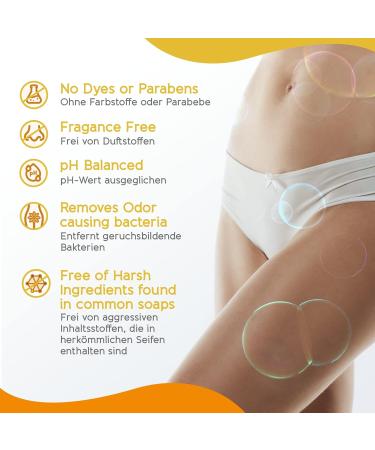 90g Intimate Soap for Women - Natural Moisture & Odor Control - Gentle Intimate Care with 90% Natural Ingredients - Buy Online on GoSupps.com