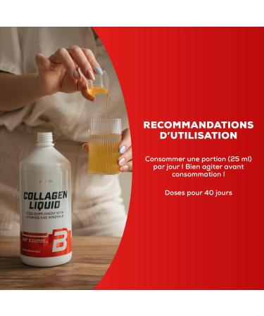 BioTechUSA Collagen Liquid | Hydrolyzed Collagen | With Vitamins and Minerals Essential for Connective Tissue 1000 ml Forest Fruits - Buy Online on GoSupps.com