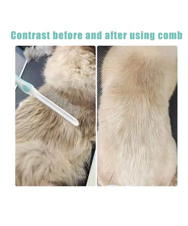 Double Sided Dog Grooming Comb for Tangles & Knots | Stainless Steel Pet Comb for Long & Short Hair | Cat Comb with Round Teeth - Buy Online on GoSupps.com