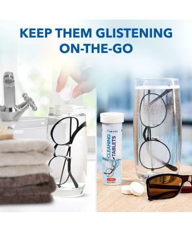 DR FIZZ Glass Cleaning Tablets - 12 Pack Eye Glasses Cleaner Tablets | Eyeglass Cleaner For Prescription Glasses  Sunglasses  and More | Eyeglass Cleaning Solution Removes Dirt  Dust  and Smudges Pack 1 - Buy Online on GoSupps.com