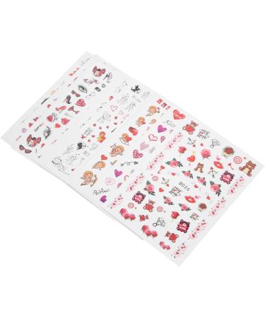 Nail Art Sticker Red Lips Heart Shape Non toxic Nail Adhesive Sticker for Nails Toenails for Household Nail Shop for DIY Nail Art - Buy Online on GoSupps.com