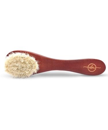 DeMarquee Aluei Facial Cleansing Brush   Skin Care Face Scrubber with Soft Bristles and Wood Handle   Gentle and Natural Exfoliation   Tones and Firms Skin   Reduced Puffiness and Dark Circles