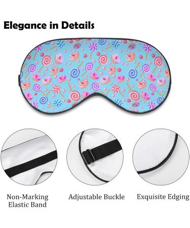 Sweet Fruit Donuts Candy Sleep Mask for Women - Adjustable Eye Shades with Elastic Strap for Comfort - Buy Online on GoSupps.com