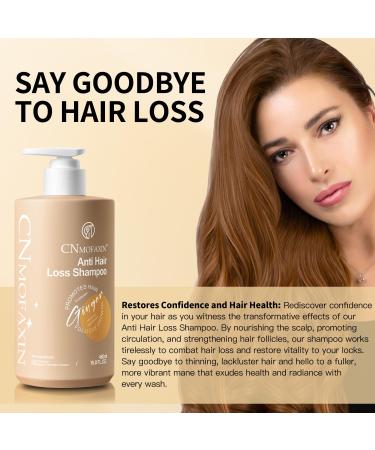 Anti Hair Loss Shampoo - Nourishing Ginger Hair Growth Treatment for Men & Women | Volumizing Regrowth with Herbal Essences Rose & Castor Oil - 16.8 fl. oz - Buy Online on GoSupps.com