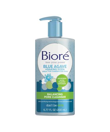 Bior Daily Blue Agave + Baking Soda Balancing Pore Cleanser, Liquid Cleanser for Combination Skin, to Penetrate Pores & Gently Exfoliate Skin, 6.77 Ounce Bior Daily Blue Agave + Baking Soda Balancing Pore Cleanser 6.77 Fl Oz (Pack of 1)
