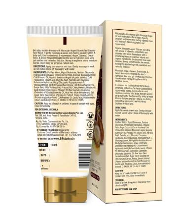 Buy Argan Oil Creamy Face Wash 100ml - Vegan Cruelty-Free Soothes for Clear & Radiant Skin - International Shipping Available - Buy Online on GoSupps.com