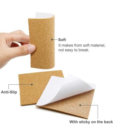 Blisstime 36 PCS Self-Adhesive Cork Sheets 4x4 - DIY Coasters, Cork Board Squares, Tiles, Mat, Mini Wall Board with Strong Adhesive - Buy Online on GoSupps.com