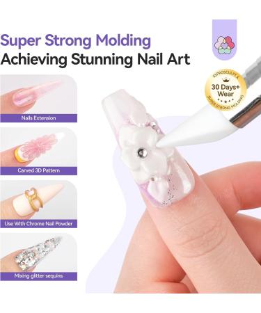  Saviland Saviland Solid Sculpting Gel Iridescent Colors Hand Extension Gel 3D Nail Gel Hard Nail Gel 3D Nail Gel 3D Sculpting (Multicolor 01) - Buy Online on GoSupps.com