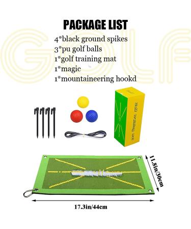 Portable Golf Training Mat for Swing Detection and Practice - Improve Your Swing Path and Hitting Posture with this Golf Aid Equipment - Indoor/Outdoor Use - Buy Online on GoSupps.com