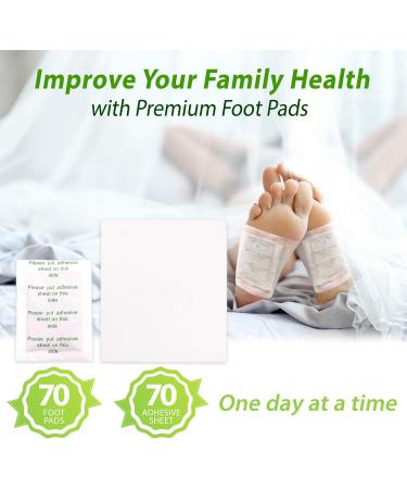 All Natural Foot Pads 70 Pads | Relieves Stress & Fatigue, Boosts Energy | Improve Sleep Quality | Remove Odor | Safe & Easy to Use | Highly Effective | Everyday Use - 70 Count - Buy Online on GoSupps.com