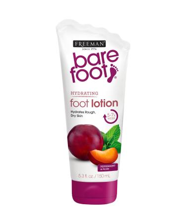 Freeman Bare Foot Hydrating Foot Lotion  Peppermint & Plum 5.30 oz