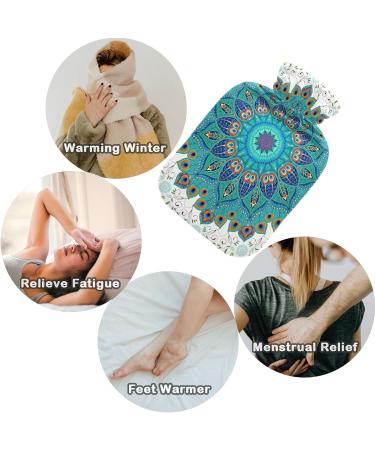 NAANLE Hot Water Bottle with Cover - 1L Paisley Transparent Heat Bottle for Menstrual Cramps Pain Relief & Therapy - Buy Online on GoSupps.com