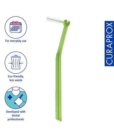 Curaprox Prime Plus CPS 11 Holder with 5 Interdental Brushes - 1.1mm to 5.0mm Green | Dental Care - Buy Online on GoSupps.com