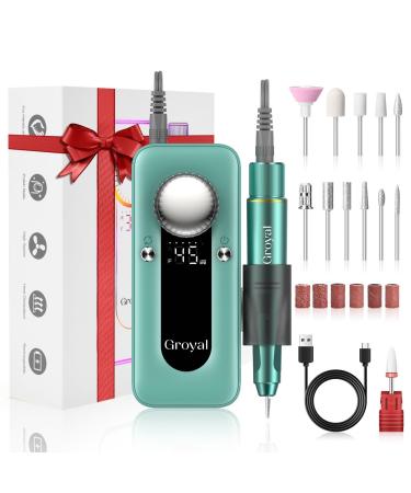 Electric Nail Drill Professional 45000RPM Nail Drill Kit for Acrylic Gel Nails Tools Rechargeable Portable Nail File Manicure Pedicure Kit for Women Nails Tools M202-Bean Green M202-Bean Green