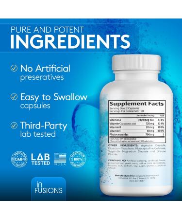 Infusions International Phytoceramides 200 Capsules Skin Repair Rejuvenation Anti-Aging Support Plant-derived Ceramides 700mg Gluten Free Non-GMO - Buy Online on GoSupps.com