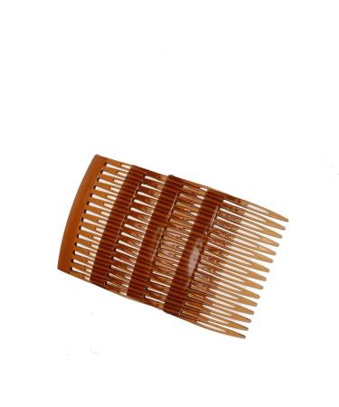4 Pack of 7cm Plain French Side Hair Combs Slides Grips Clips Hair Accessories for Women Girls by Glitz4Girlz (Tort Brown) - Buy Online on GoSupps.com