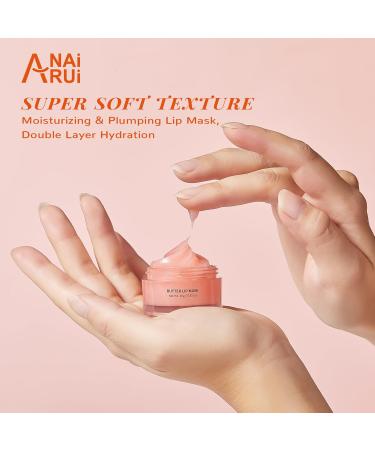 ANAiRUi Lip Scrub and Mask Set Grapefruit Overnight Lip Mask & Sugar Lip Exfoliator Scrub Collagen Lip Balm and Moisturizer for smooth soft and plump lips - Buy Online on GoSupps.com