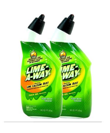 LIME AWAY Toilet Bowl Cleaner Thick Gel Formula 16 oz Pack of 2