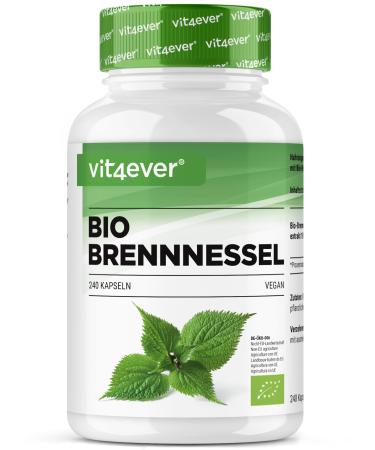 Ortie bio - 240 g lules - fortement dos avec 1000mg par portion journali re - extrait d'ortie 10:1 de qualit biologique certifi e - v g talien
