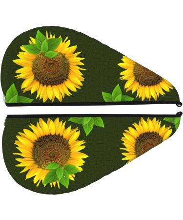Sunflower Microfiber Hair Towel | Super Absorbent Quick Dry Wrap for Women - Ideal for Long Curly & Thick Hair - Buy Online on GoSupps.com