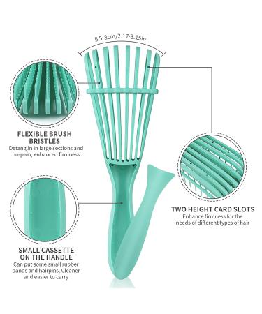 Detangling Brush for Black Natural Hair - Afro Textured 3a to 4c Kinky Wavy - Wet/Dry - Green - Buy Online on GoSupps.com