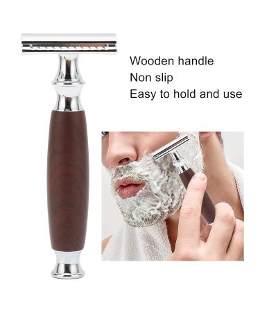 Premium Zinc Alloy Razor Planer for Men - Classic Wooden Handle Travel-Friendly Design Double Cutting Safety Knife - Perfect Manual Shaving Experience - Buy Online on GoSupps.com