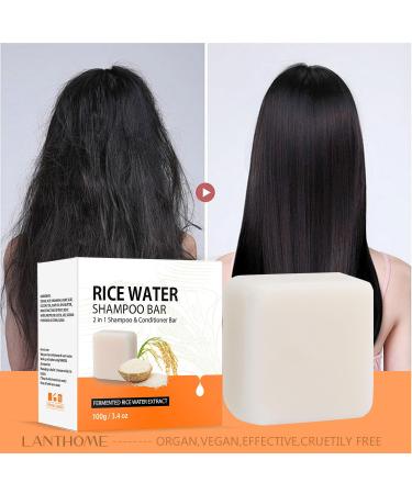 Rice Water Anti-Hair Loss Soap | Handmade Cleansing Bar for Men & Women | Oil Control & Moisturizing | Perfect for Face & Body - Buy Online on GoSupps.com