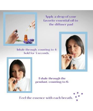 ANA & HANA Mindful Breathing Necklace | Essential Oil Diffuser Pendant for Anxiety Relief Stress Reduction Meditation Aromatherapy & Better Sleep - International Shipping Available - Buy Online on GoSupps.com