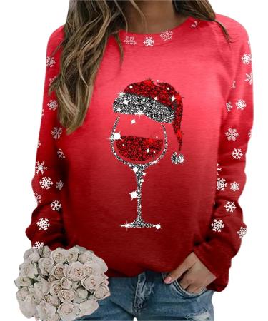 Christmas Snowman Penguin Print Women's Sweatshirt - Red Xmas Jumper - Buy Online on GoSupps.com