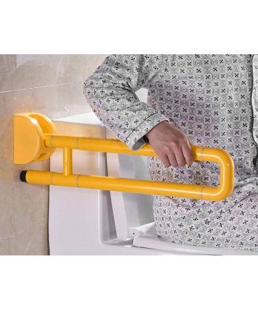 Bathroom Grab Bar Safety Support Rail Stainless Steel Grab Bar Handicapped Grab Bar 24 30 Inch White and Yellow - Foldable Wall Mou - Buy Online on GoSupps.com