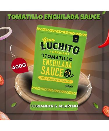 Gran Luchito Gluten Free Sauce Pouch Pick N Mix | Choose From 6 Flavours | Refried & Cantina Beans Tinga Taco Simmer Tomatillo Enchilada Chipotle Enchilada - Pack of 5 - Buy Online on GoSupps.com