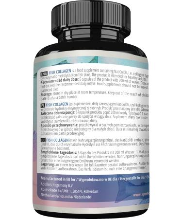 Apollo's Hegemony BV Marine Collagen Peptides NatiCol 3000 mg per serving 150 Capsules 1 Month Supply Fish Collagen Protein for Healthy Skin Joints and Hair by Apollos Hegemony - Buy Online on GoSupps.com