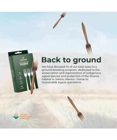 Sustainable Agave Co - Agave Fiber Forks - Plastic-Free Biodegradable Plant-Based - Brown Bulk - 1000 Count - Buy Online on GoSupps.com