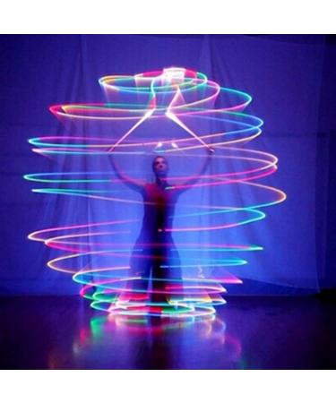 2 LED POI Juggling Balls Set - Rainbow Colors & Strobe Effect | Circus Toy for Adults & Kids | International Shipping - Buy Online on GoSupps.com