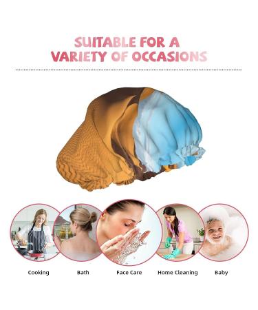 Sahara Desert Sand Dunes Printed Shower Cap - Waterproof, Fits All Head Sizes and Hair Textures for Women - Buy Online on GoSupps.com