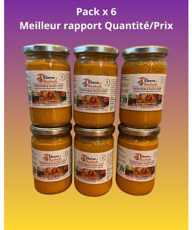  EBENE&BAOBAB Maf sauce from Ebene&Baobab - Peanuts Tomatoes and Spices Meets - Up to 4 People - Pack of 2 x 260 g Cooked in France - Eco-responsible Delivery at a Relay Point - Buy Online on GoSupps.com
