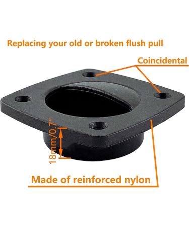 LEQMG Black Nylon Flush Pull Recessed Sliding Door Handle - Set of 4 | Boat Cabin Accessories - Buy Online on GoSupps.com