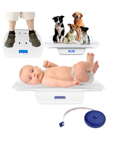 Daehung Industries Baby Scale, Pet Scale, Multi-Function Toddler Scale, Digital Baby Scale, Blue Backlight, Weight and Height Track.