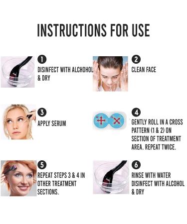 SB Cosmetics Premium Beard, Face, Scalp & Body Derma Roller 540 Titanium Micro Needle Beauty System - .25mm, Reusable - Buy Online on GoSupps.com